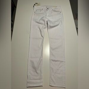 NEW Rag & Bone The Dre Boyfriend Skinny Jeans  White Denim Size 28